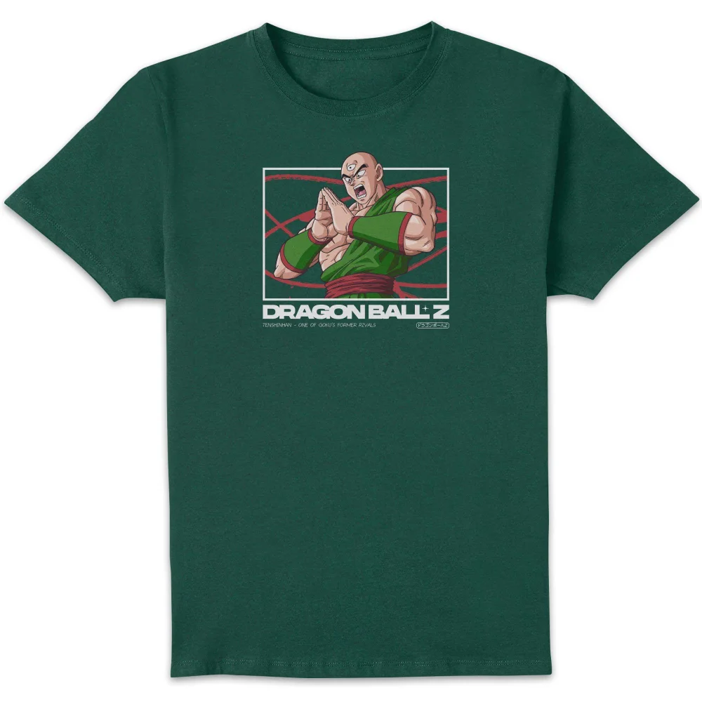 Dragon Ball Z Tenshinhan Profile Unisex T-Shirt - Green - S Bild 1