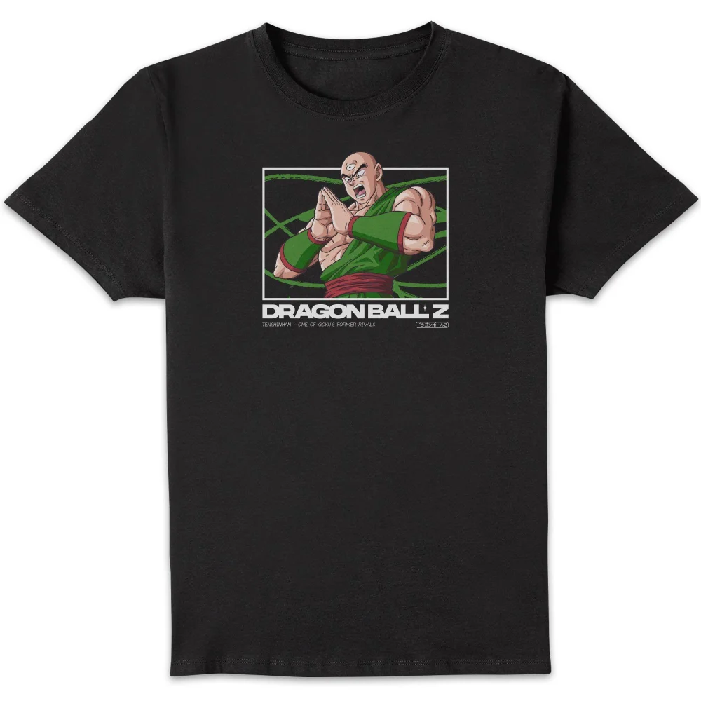 Dragon Ball Z Tenshinhan Profile Unisex T-Shirt - Black - S Bild 1