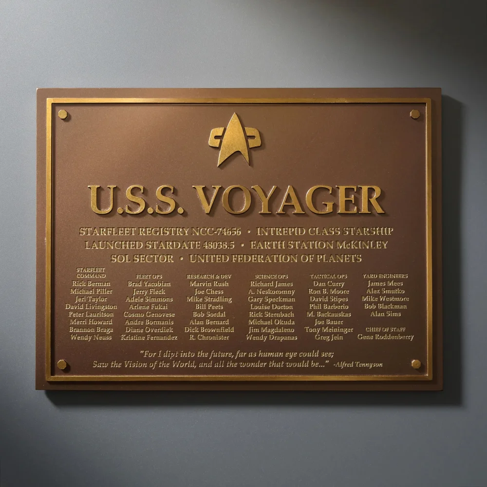 Star Trek U.S.S. Voyager NCC-74656 Dedication Polyresin Plaque (14") Bild 1
