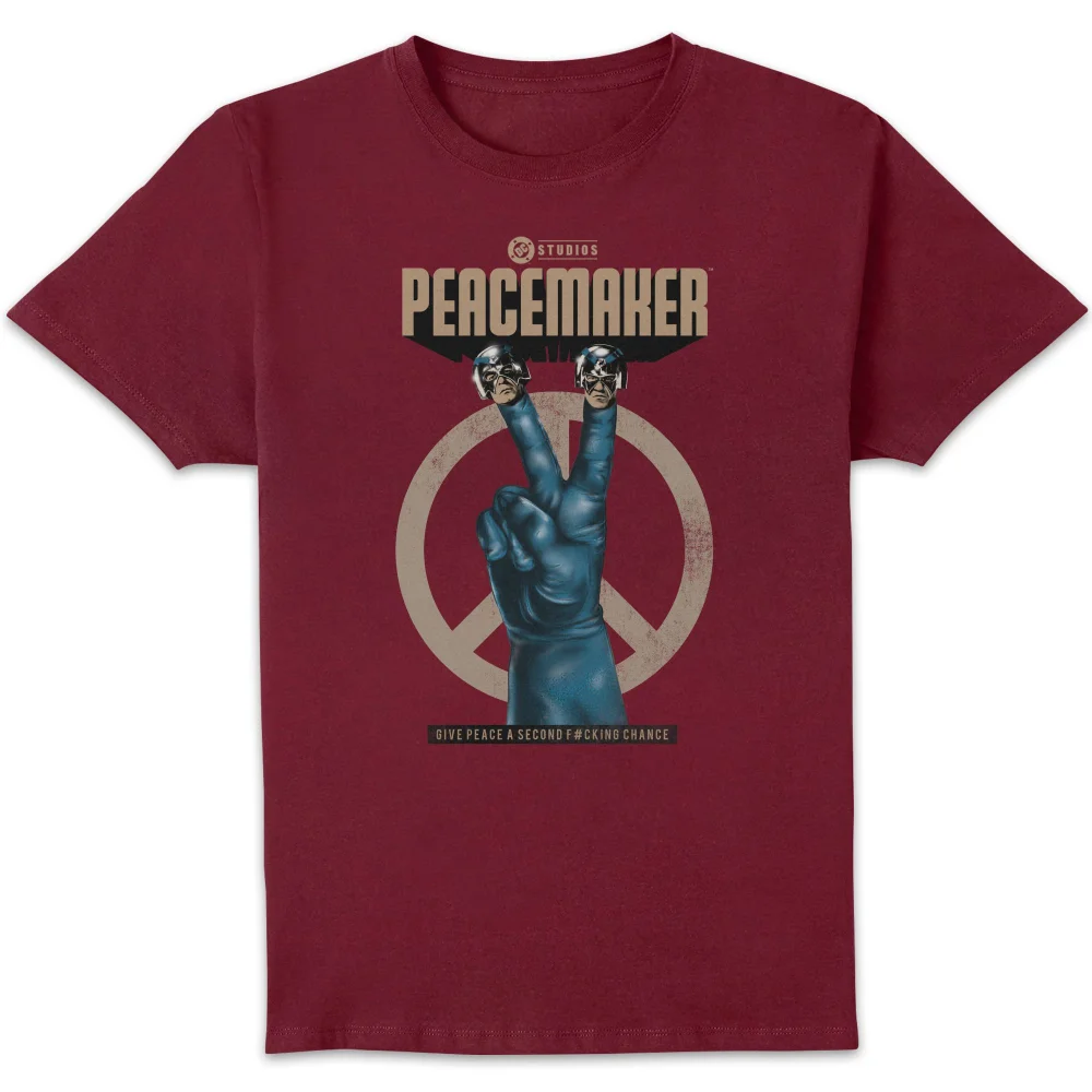 DC Comics Peacemaker 2 Fingers Unisex T-Shirt - Burgundy - S Bild 1