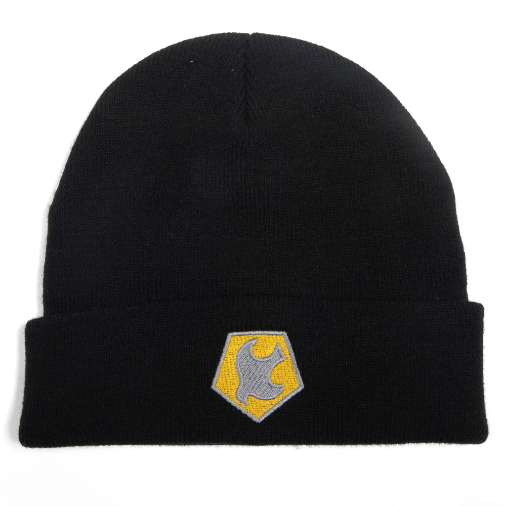 DC Comics Peacemaker Helmet Symbol Embroidered Beanie - Black Bild 1