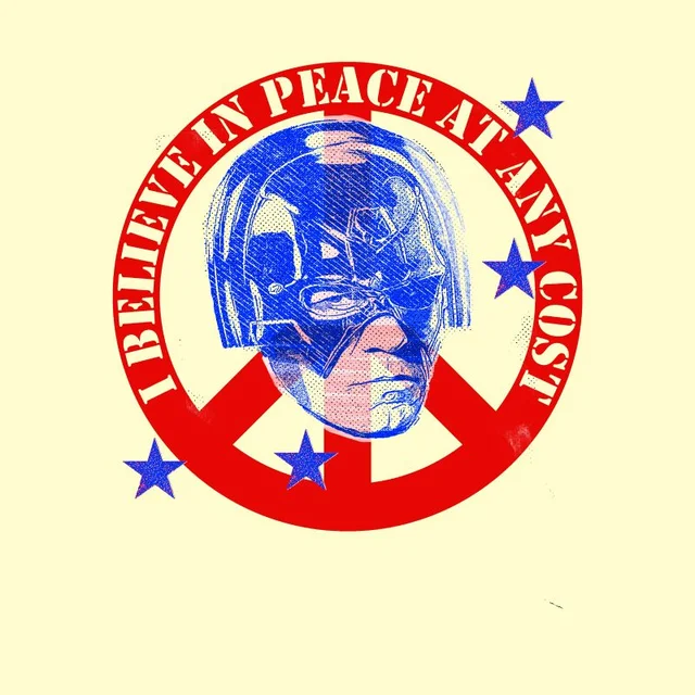 DC Comics Peacemaker Believe In Peace At Any Cost Unisex T-Shirt - Cream