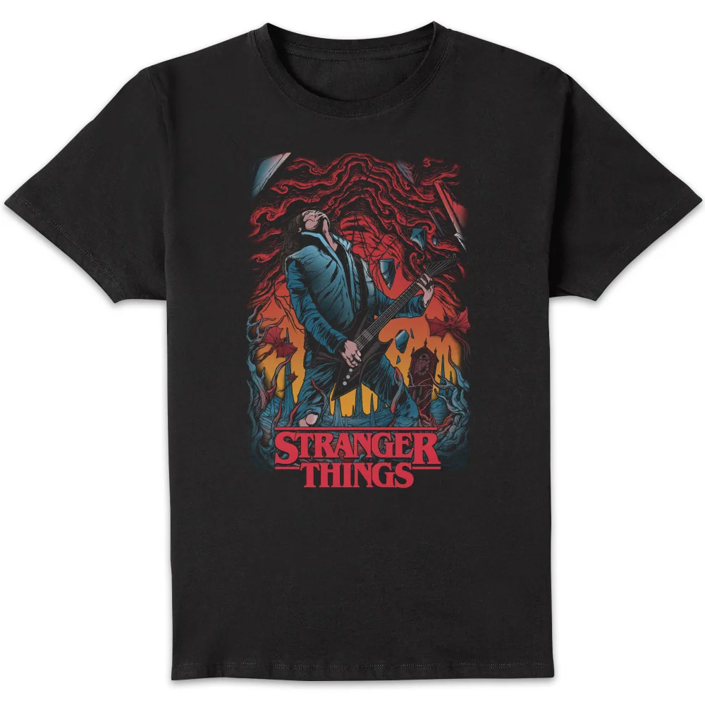 Stranger Things Guitar Unisex T-Shirt - Black - S Bild 1