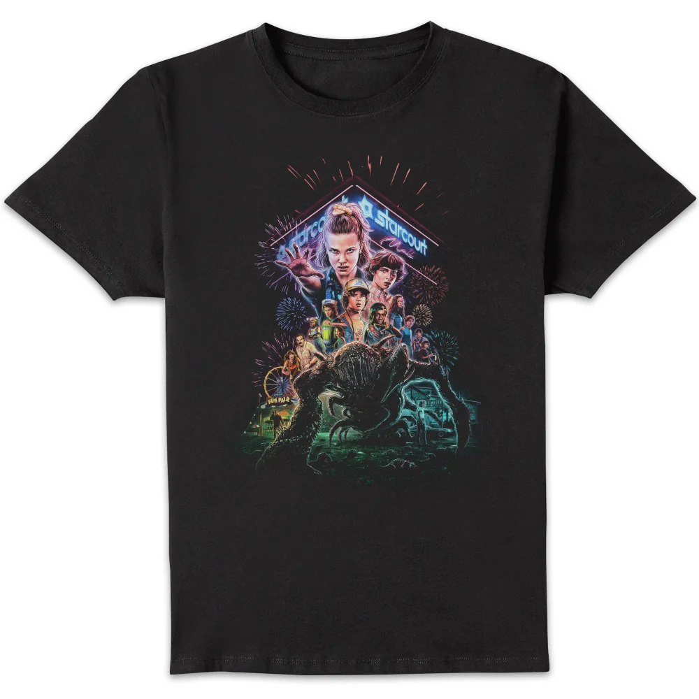 Stranger Things Season Three Poster Unisex T-Shirt - Black - S Bild 1