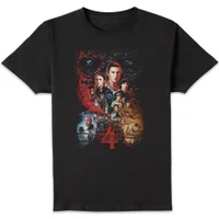 Stranger Things Season Four Poster Unisex T-Shirt - Black