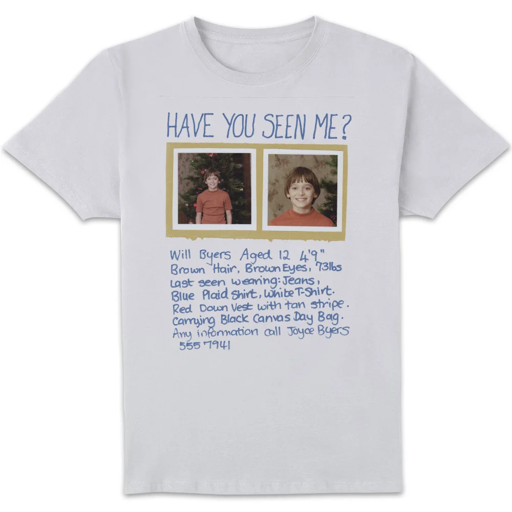 Stranger Things Have You Seen Me? Unisex T-Shirt - White - 3XL Bild 1