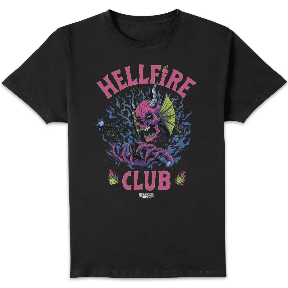 Stranger Things Hellfire Club Skull Unisex T-Shirt - Black - S Bild 1