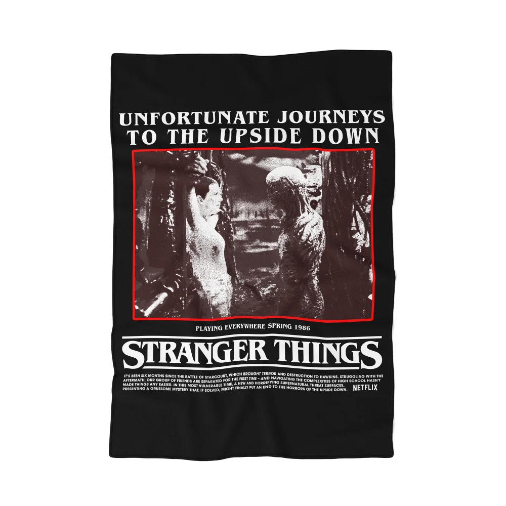 Stranger Things Unfortunate Journeys To The Upside Down Fleece Blanket - S Bild 1