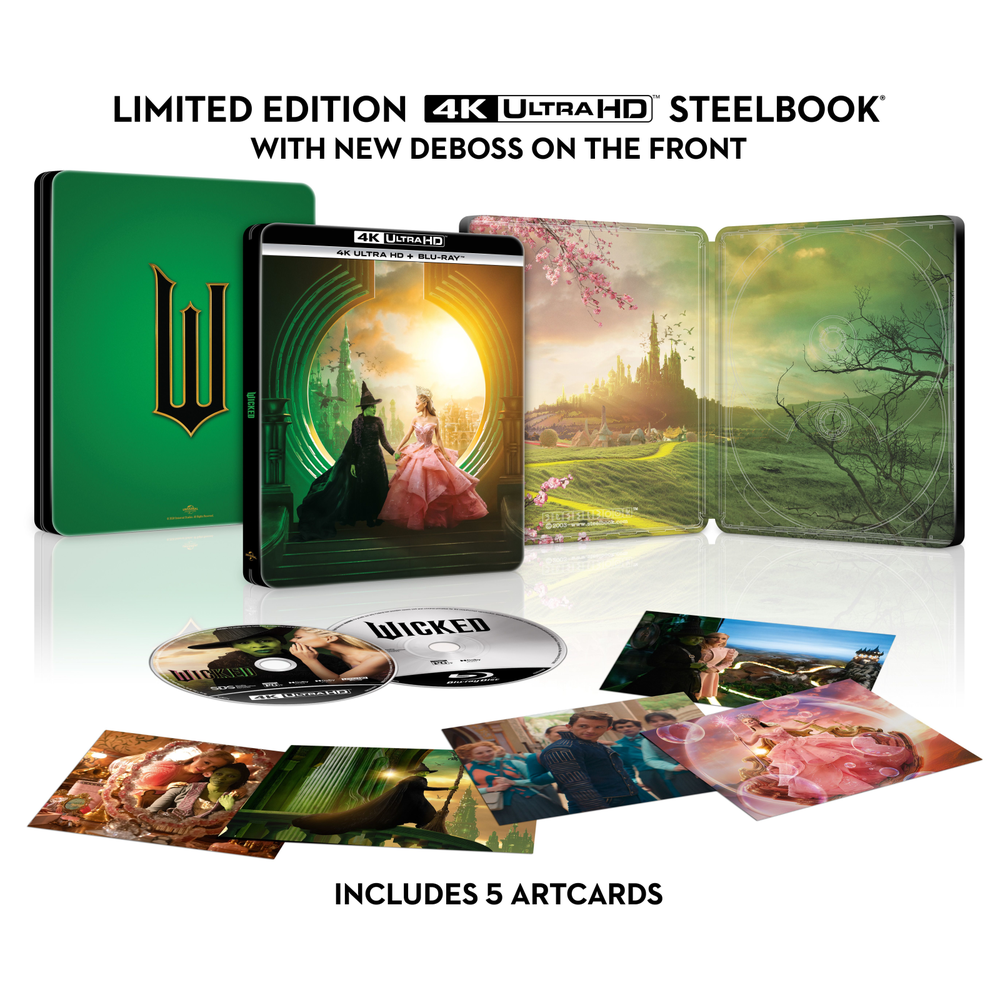 Wicked 4K UHD & Blu-Ray Steelbook & Artcards Bild 1