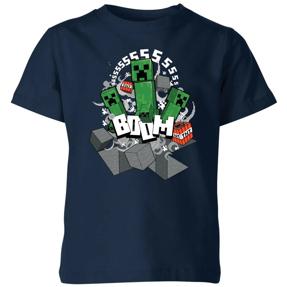 Minecraft Ssss Kids' T-Shirt - Navy - 3-4 Jahre Bild 1