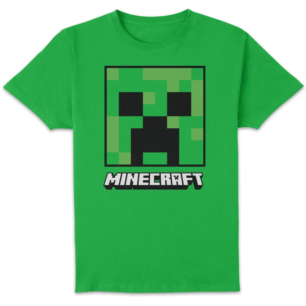 Minecraft Box Creeper Face Unisex T-Shirt - Kelly Green - XS Bild 1