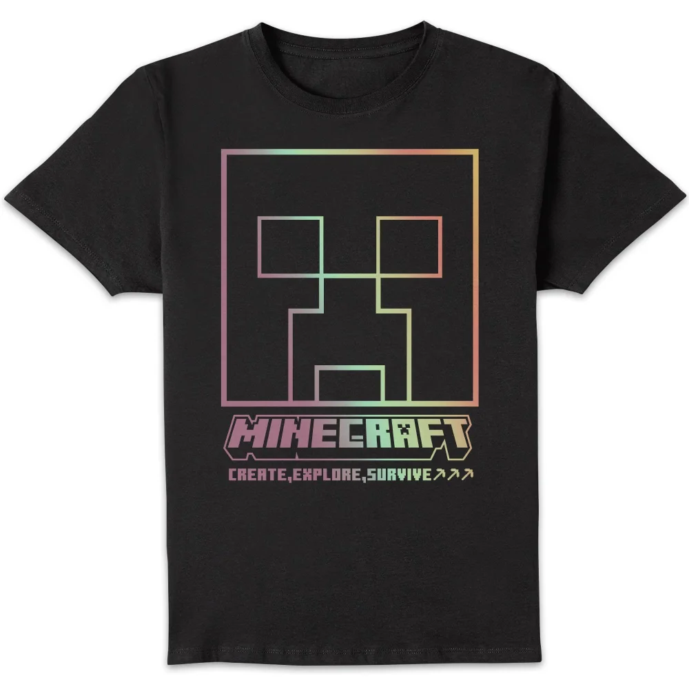 Minecraft Create Explore Survive Unisex T-Shirt - Black - XS Bild 1