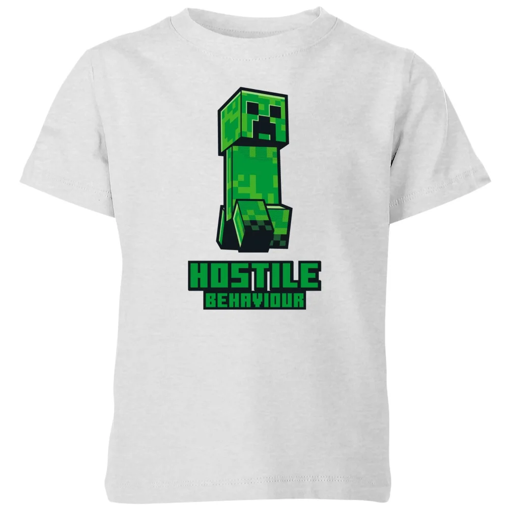 Minecraft Hostile Behaviour Kids' T-Shirt - Grey - 3-4 Jahre Bild 1