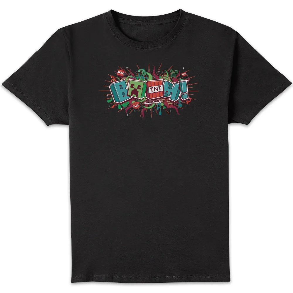 Minecraft Boom Unisex T-Shirt - Black - S Bild 1