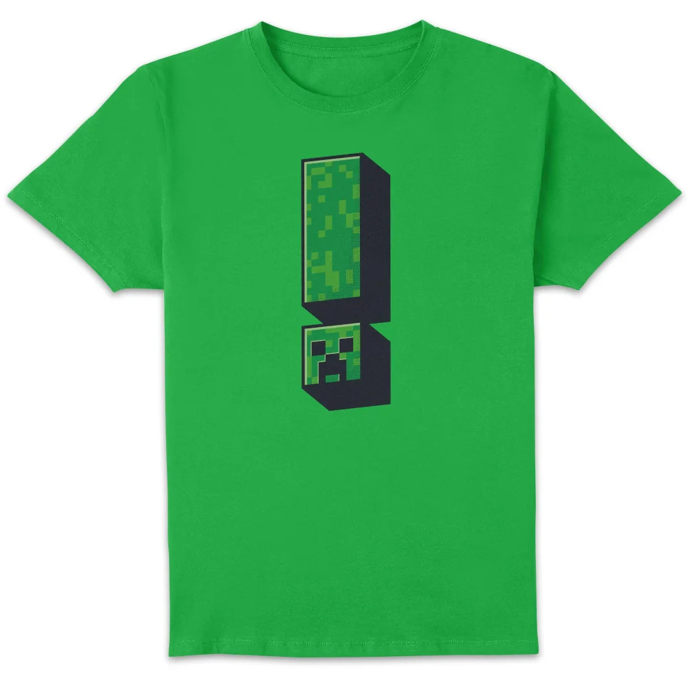 Minecraft Creeper Exclamation Unisex T-Shirt - Kelly Green - XS Bild 1