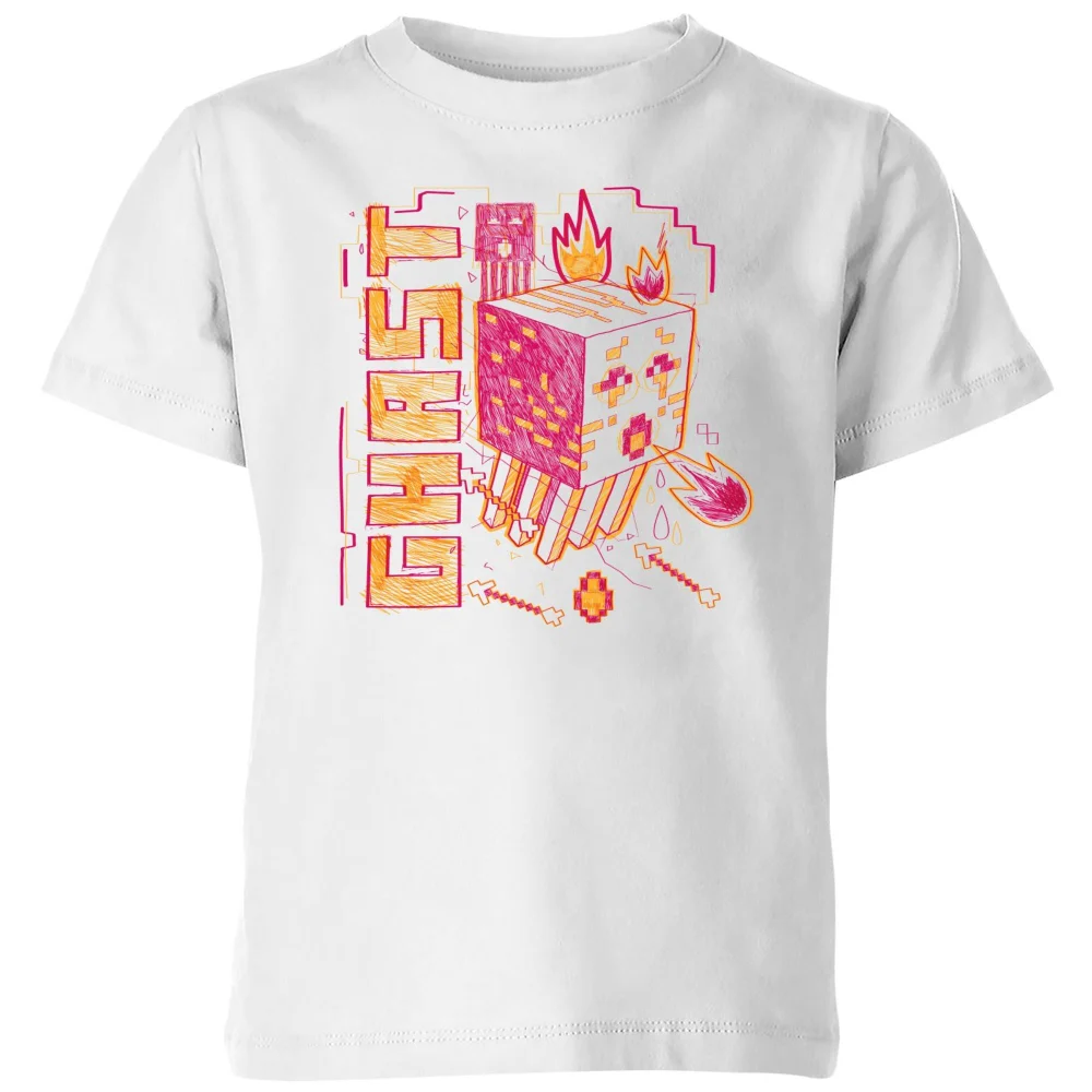 Minecraft Drawing Ghast Kids' T-Shirt - White - 3-4 Jahre Bild 1
