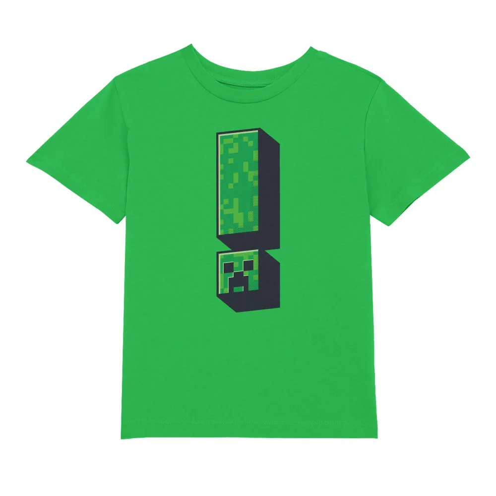 Minecraft Creeper Exclamation Kids' T-Shirt - Kelly Green - 3-4 Jahre Bild 1