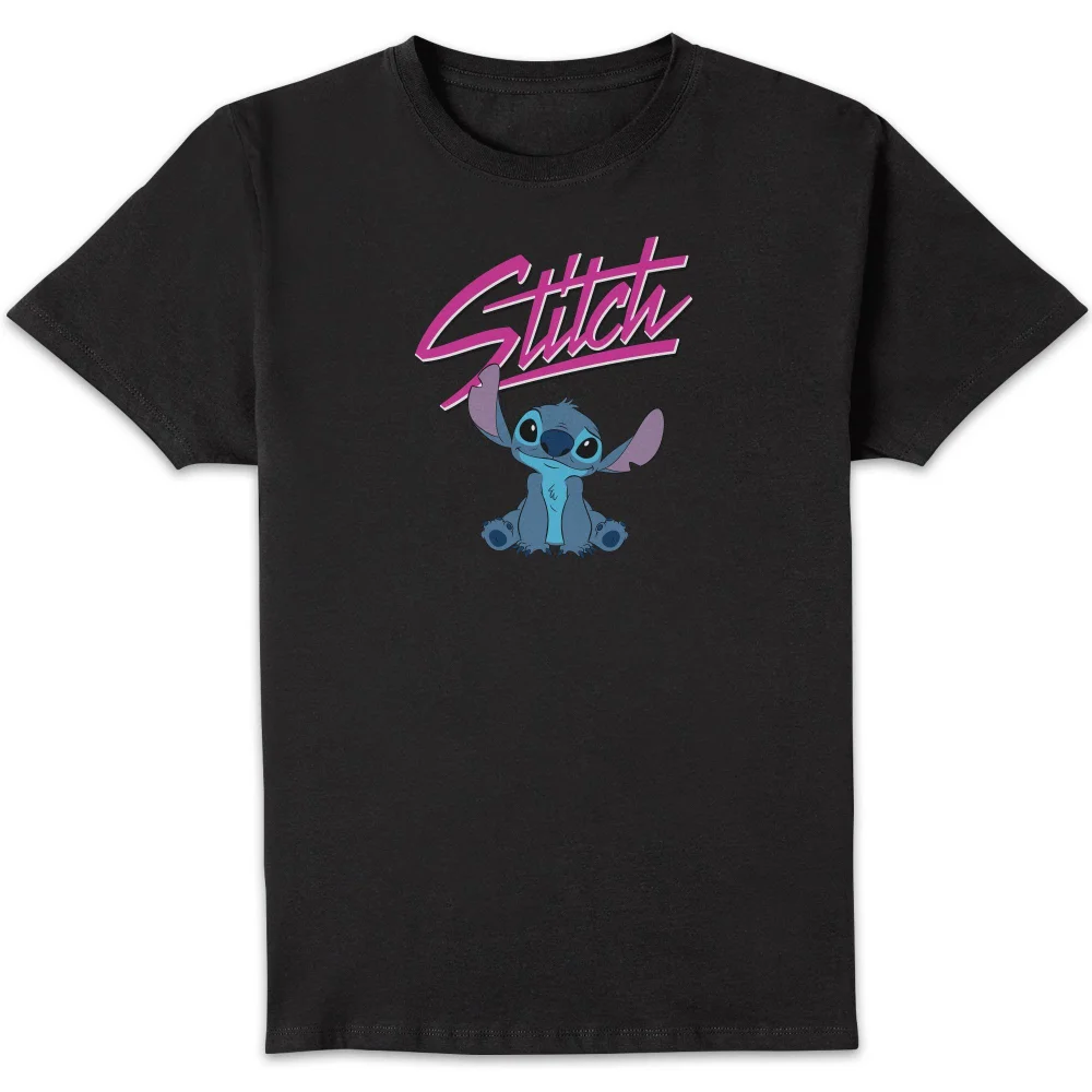 Disney Stitch Script Unisex T-Shirt - Black - S Bild 1