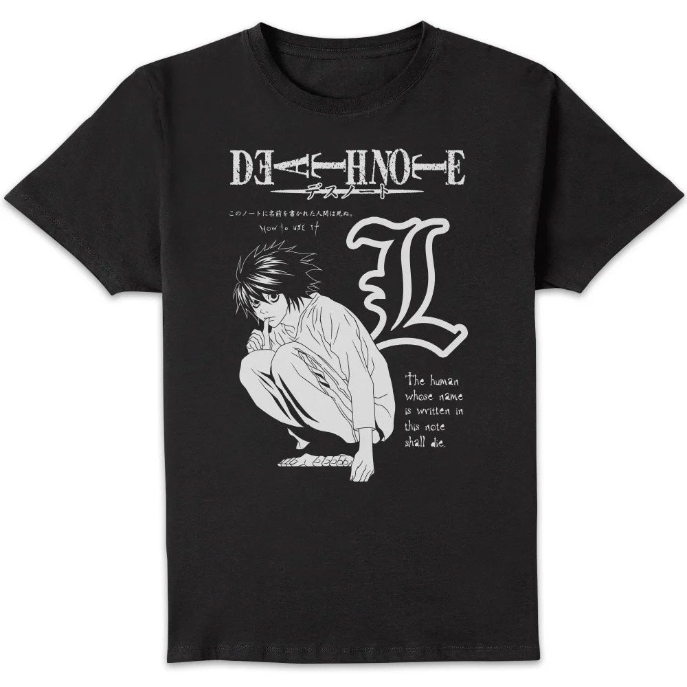 Death Note Mono Drawing Unisex T-Shirt - Black - S Bild 1