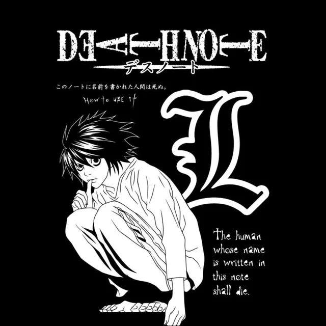 Death Note Mono Drawing Unisex T-Shirt - Black