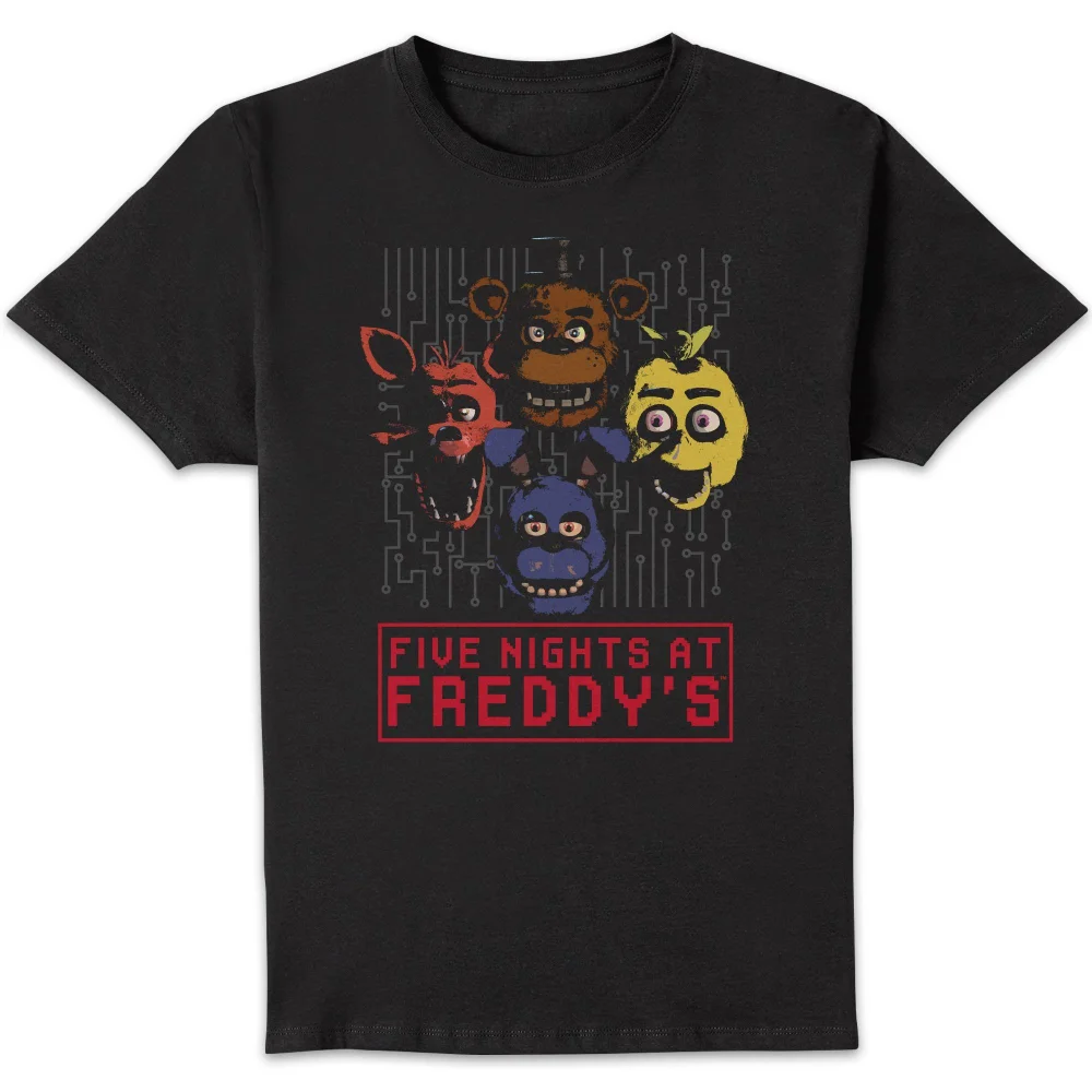 Five Nights at Freddy's 4 Heads Unisex T-Shirt - Black - S Bild 1
