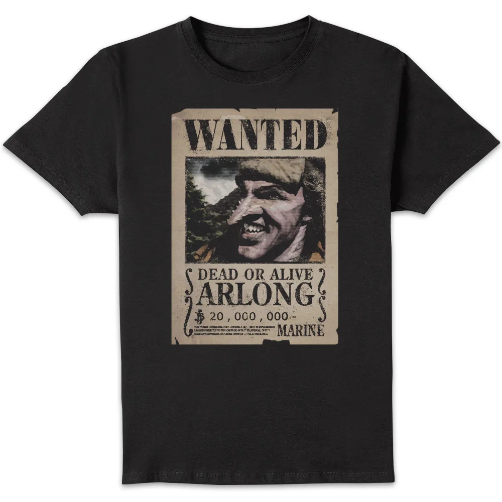 One Piece Arlong Wanted Poster Unisex T-Shirt - Black - S Bild 1