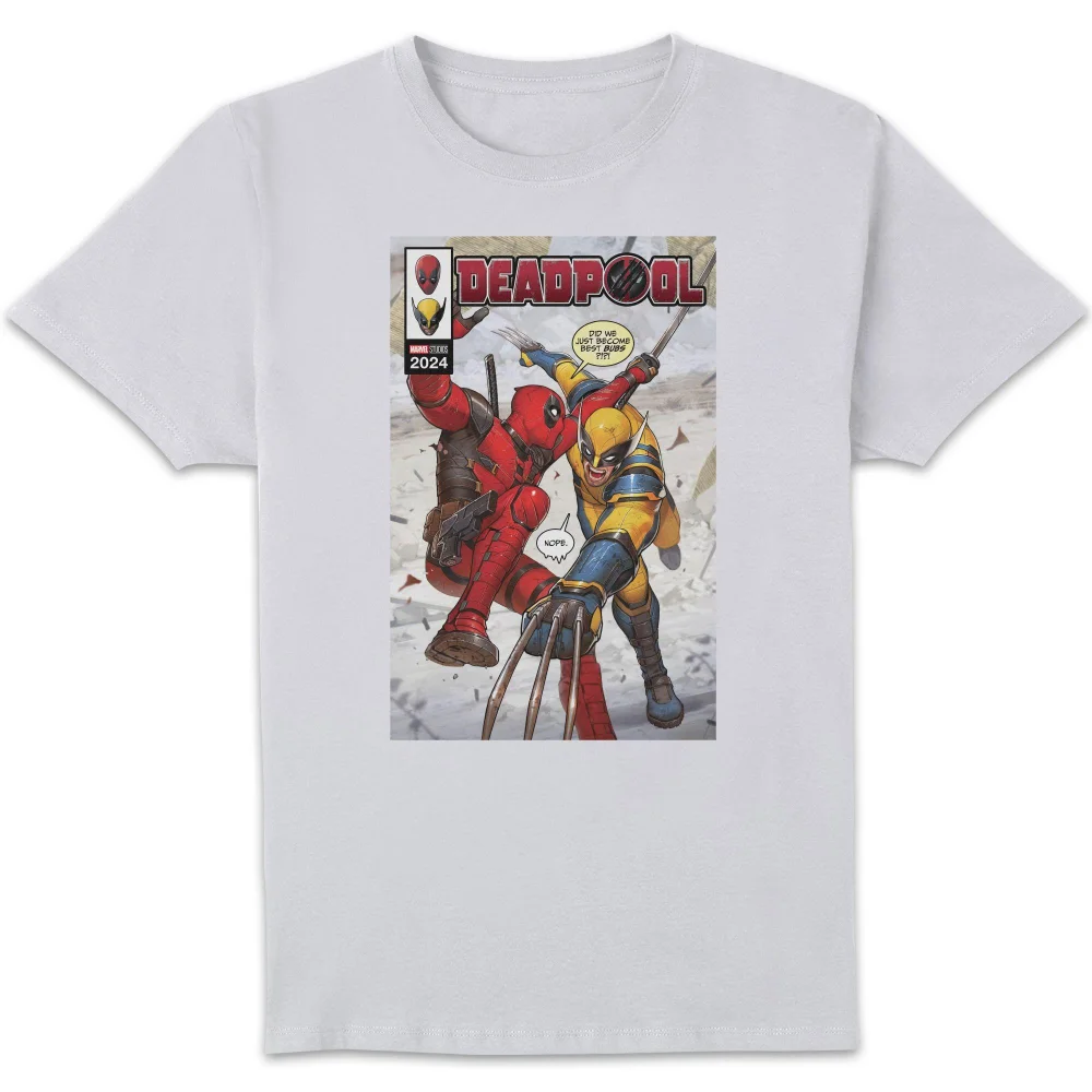 Marvel Deadpool Comic Book Cover Unisex T-Shirt - White - S Bild 1