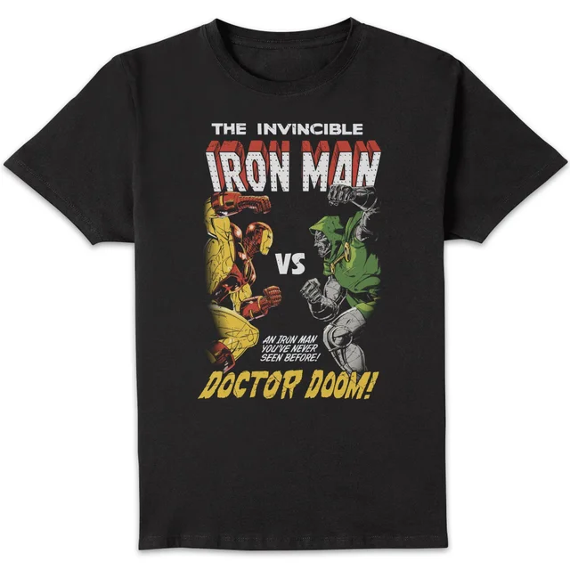 Marvel Iron Man Vs. Doom Unisex T-Shirt - Black