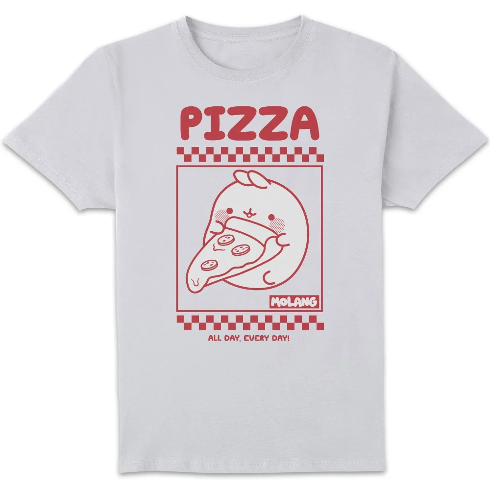 Molang Pizza Box Unisex T-Shirt - White - S Bild 1