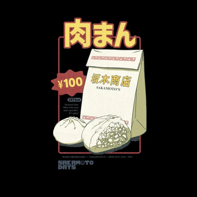 Sakamoto Days Buns Unisex T-Shirt - Black