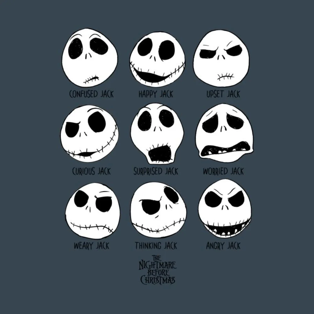 The Nightmare Before Christmas Many Faces Unisex T-Shirt - Charcoal - S Bild 1