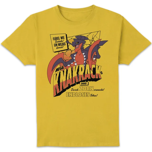 Pokémon Mega Knakrack Unisex T-Shirt - Gelb