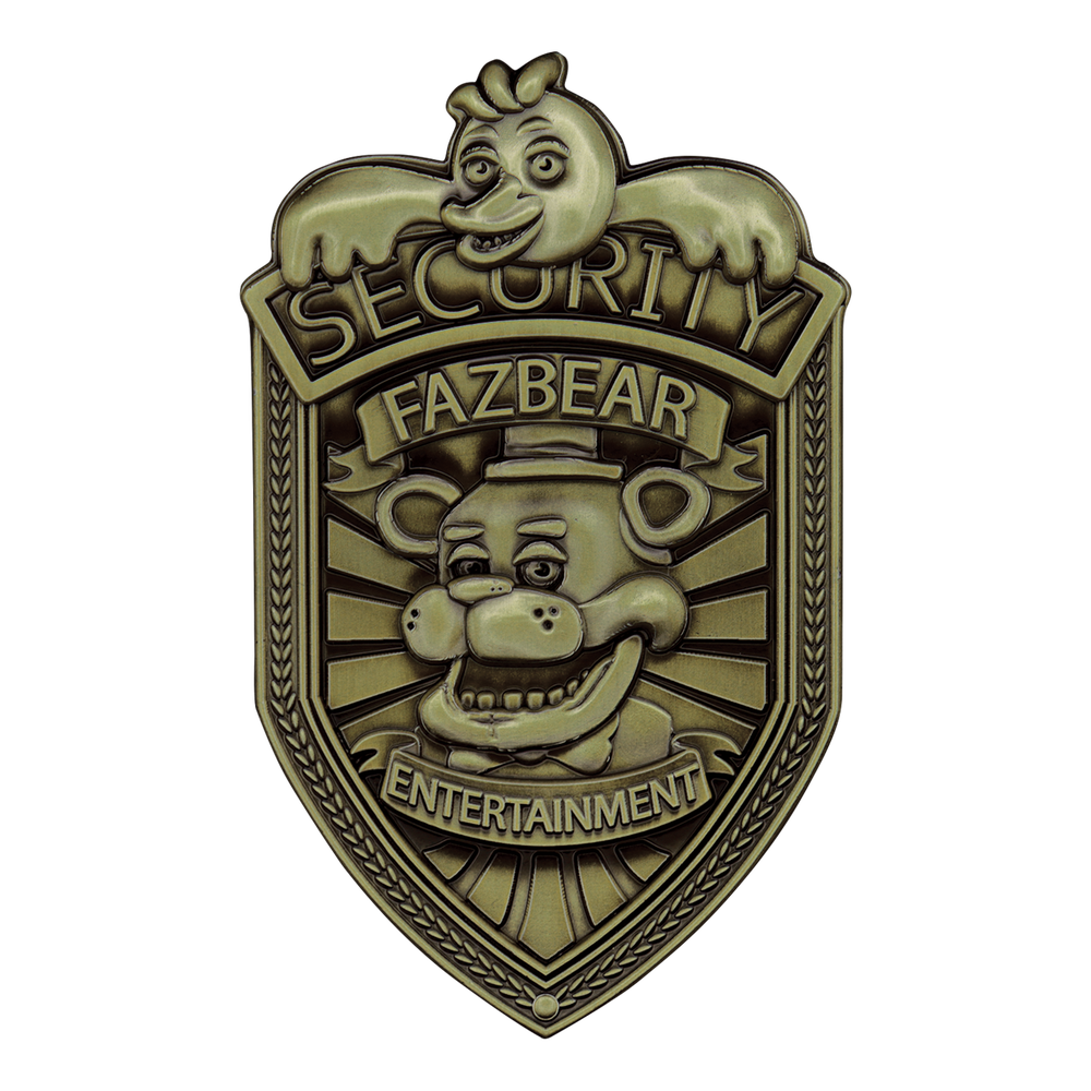Five Nights at Freddy's Replica Security Badge – Antique Brass Edition Bild 1