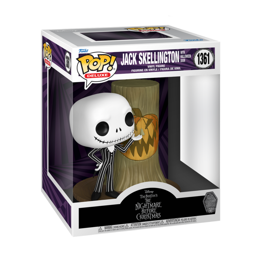 Disney The Nightmare Before Christmas Jack Skellington Funko Pop! Deluxe Vinyl Figure with Halloween Town Door Bild 1