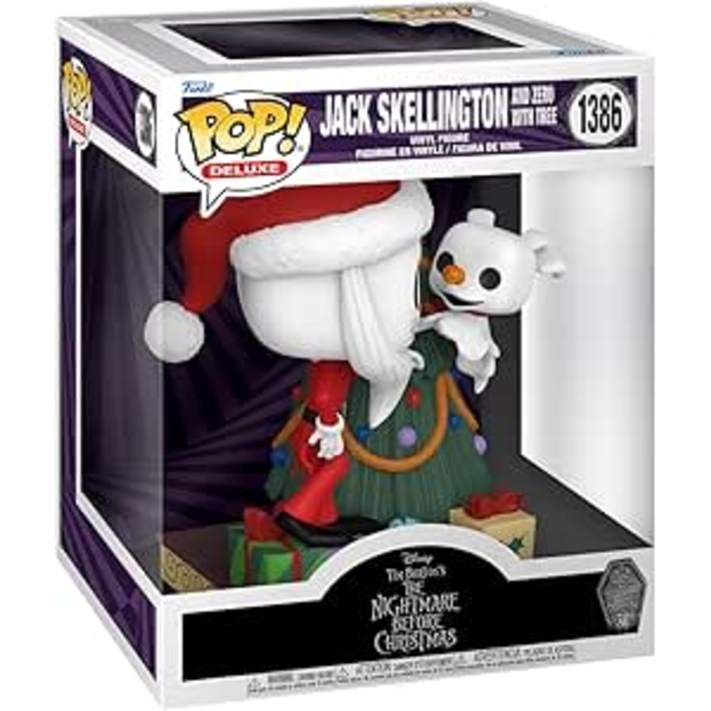 Disney The Nightmare Before Christmas Jack Skellington & Zero Funko Pop! Deluxe Vinyl Figure with Christmas Tree Bild 1