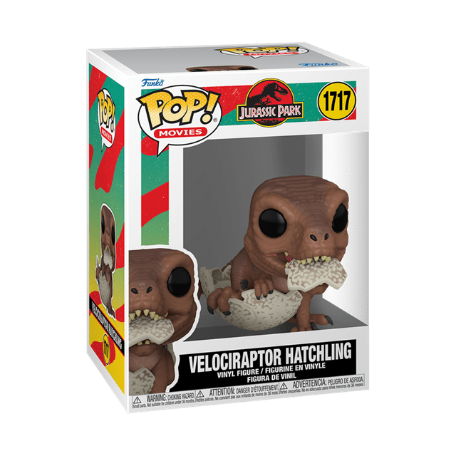 Jurassic Park Hatchling Velociraptor Funko Pop! Movies Vinyl Figure Bild 1