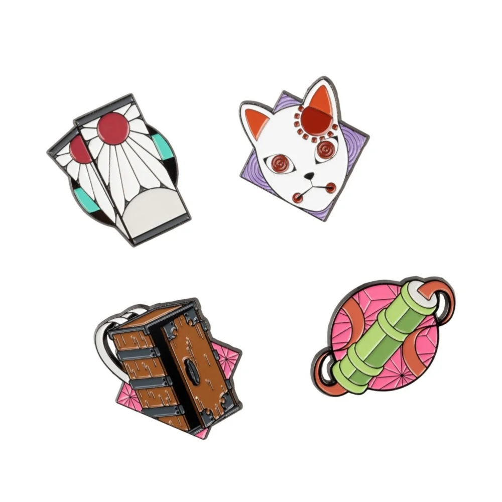 Demon Slayer Set Of 4 Pins Bild 1