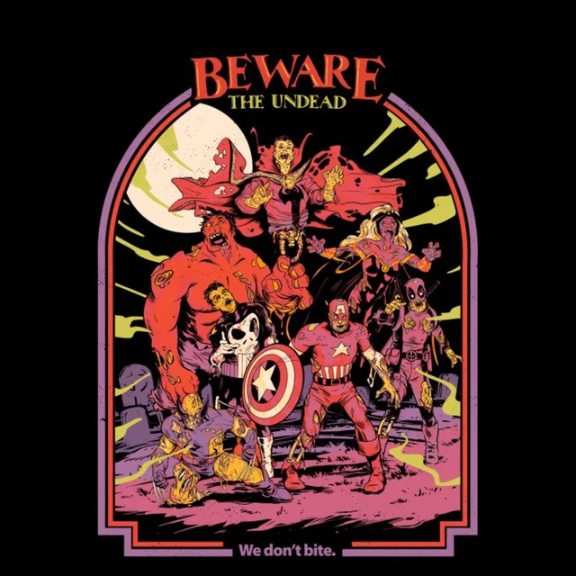Marvel Zombies Beware The Undead Unisex T-Shirt - Black