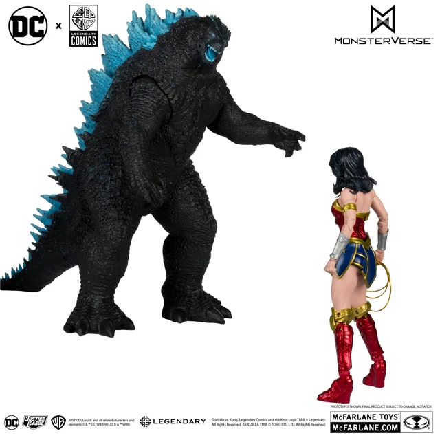 McFarlane Toys DC Justice League Monsterverse Wonder Woman Vs Atomic Blast Godzilla 2 Pack Action Figures