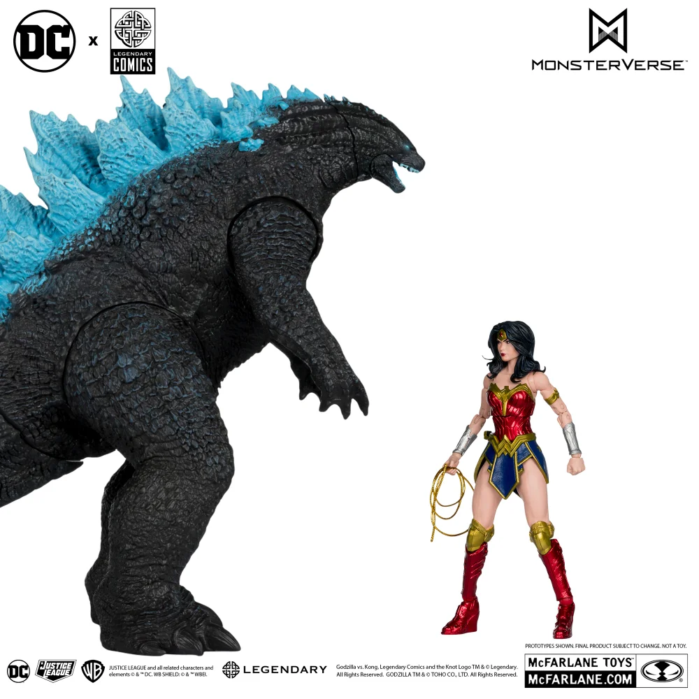 McFarlane Toys DC Justice League Monsterverse Wonder Woman Vs Atomic Blast Godzilla 2 Pack Action Figures Bild 1