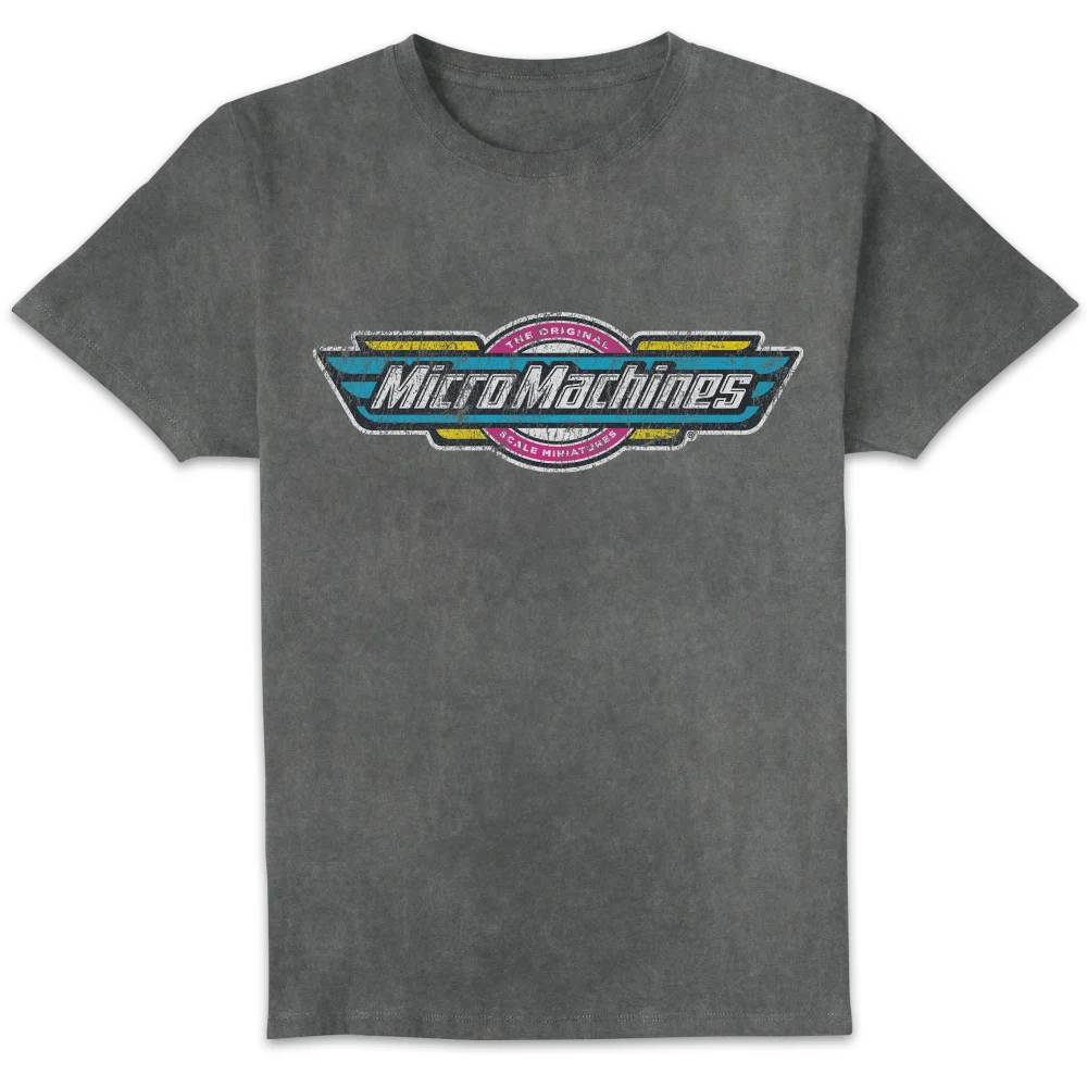 Micro Machines Vintage Logo Unisex T-Shirt - Black Acid Wash - L Bild 1