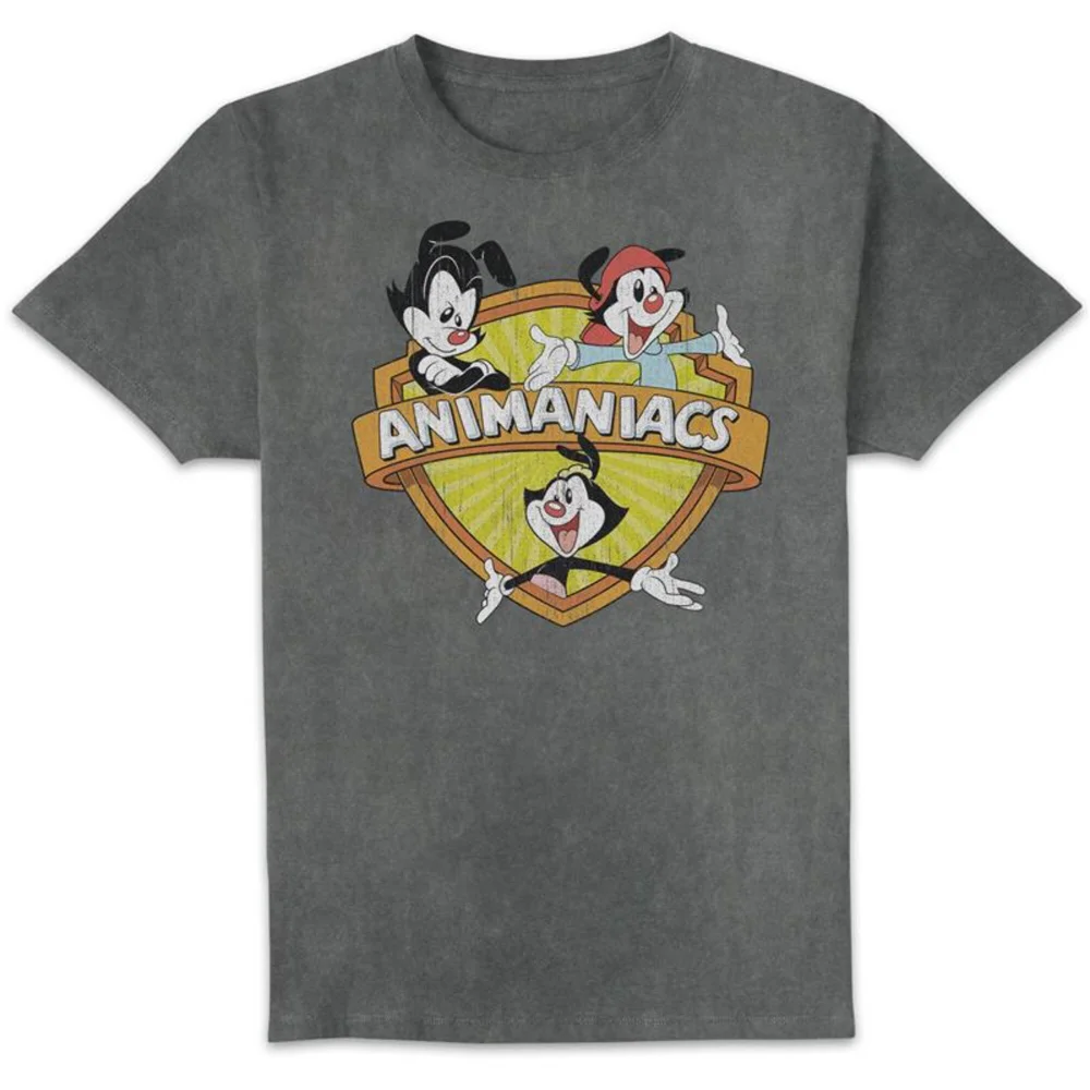 Animaniacs Retro Logo Unisex T-Shirt - Black Acid Wash - L Bild 1