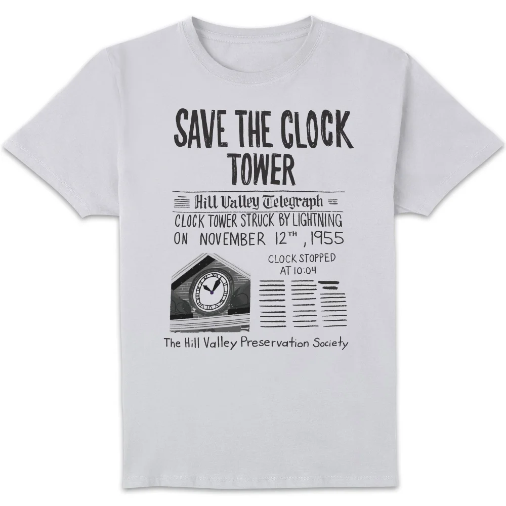 Back To The Future Save The Clock Tower Unisex T-Shirt - White - S Bild 1