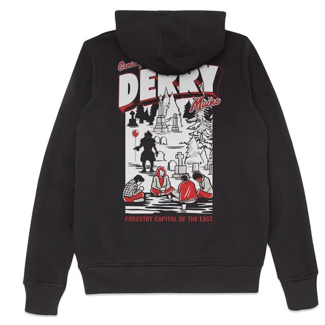 IT - Welcome To Derry Postcard Hoodie - Black