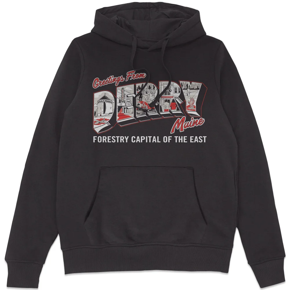 IT - Welcome To Derry Postcard Hoodie - Black - S Bild 1