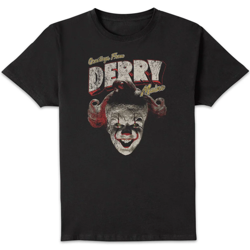 IT - Welcome To Derry Greetings From Derry Unisex T-Shirt - Black - 3XL Bild 1