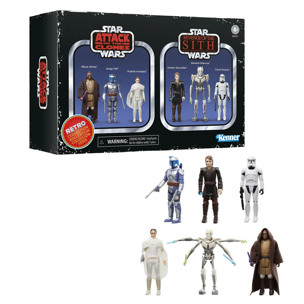 Star Wars Retro Collection Star Wars Episode II & Episode III Multipack, 3.75 Inch Collectible Action Figure 6-Pack Bild 1