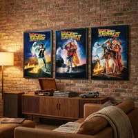 Back to the Future Trilogy: Premium Giclée A2 3-Pack with Black Frames - undefined undefined