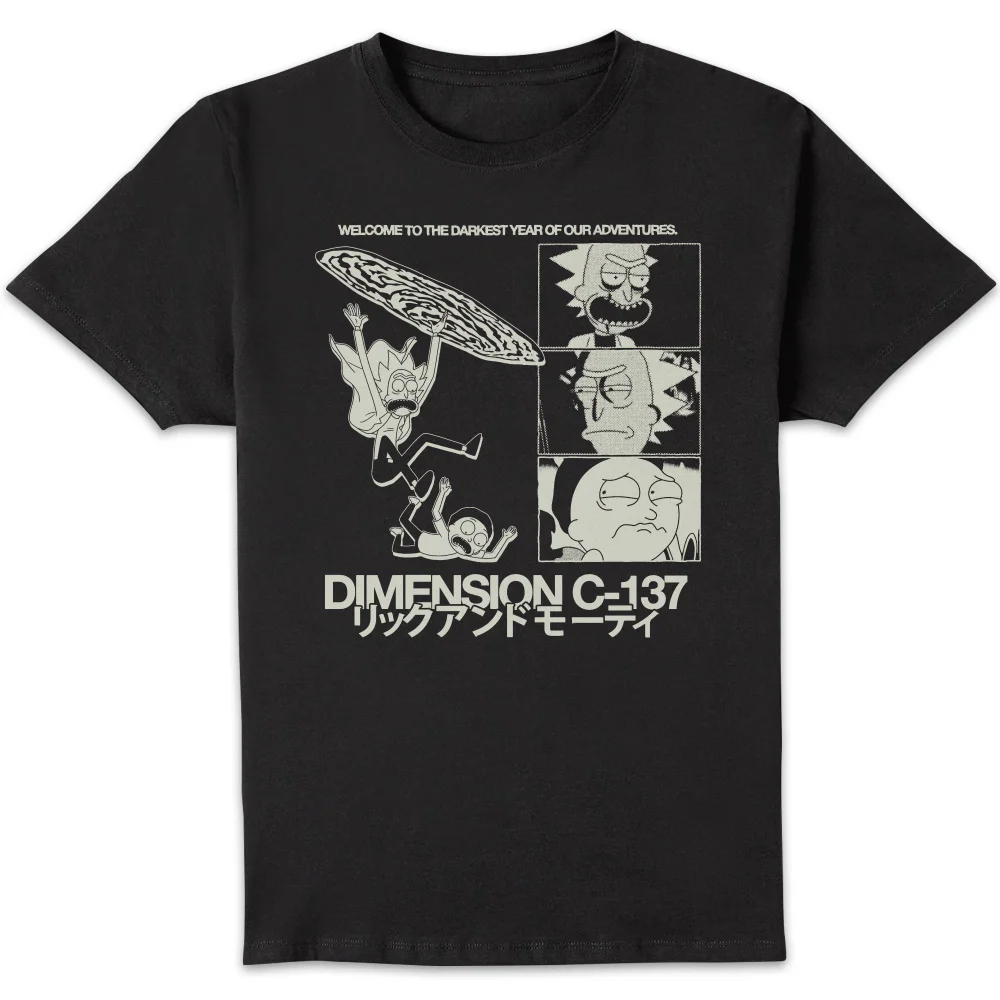 Rick and Morty Darkest Year Of Our Adventures Unisex T-Shirt - Black - S Bild 1