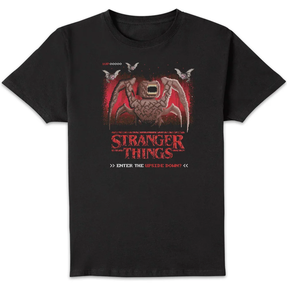 Stranger Things Enter The Upside Down? Unisex T-Shirt - Black - S Bild 1
